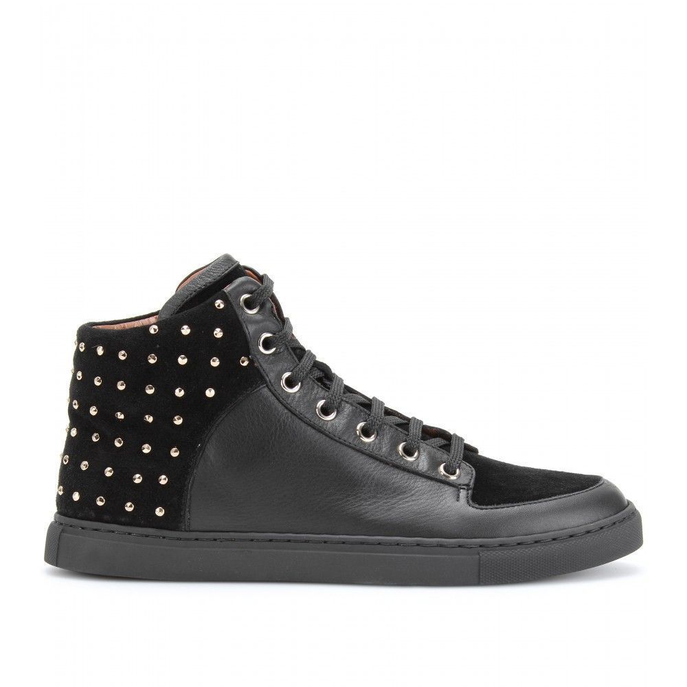 P00045951 STUDDED SUEDE AND LEATHER SNEAKERS DETAIL 2