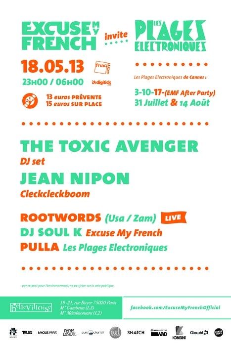Excuse My French invite Les Plages Electroniques 