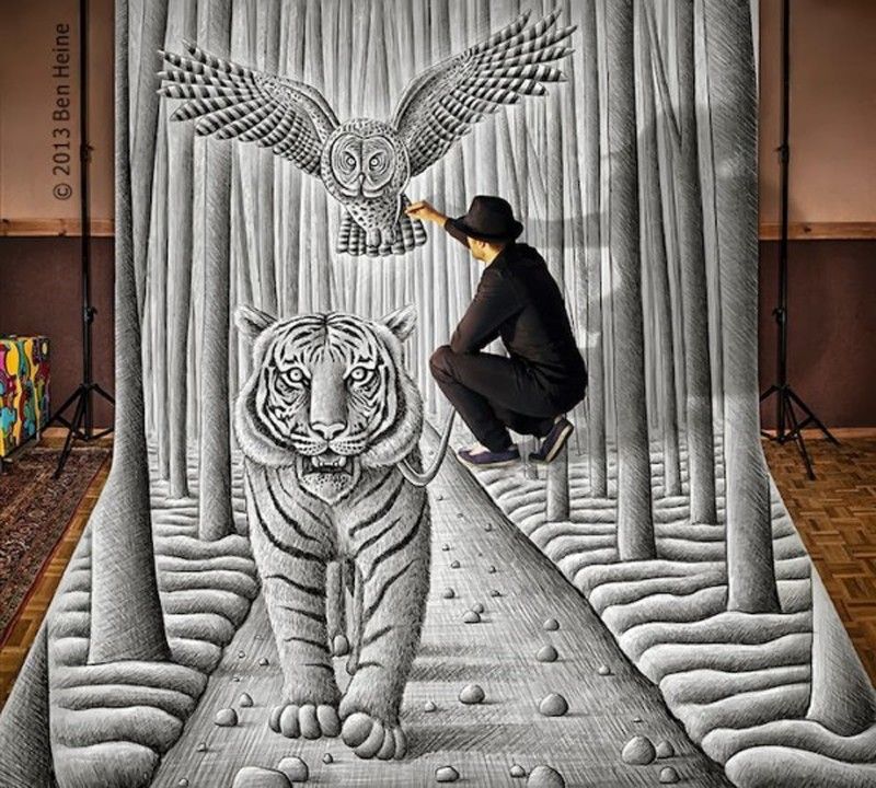 3D Drawings by Ben Heine