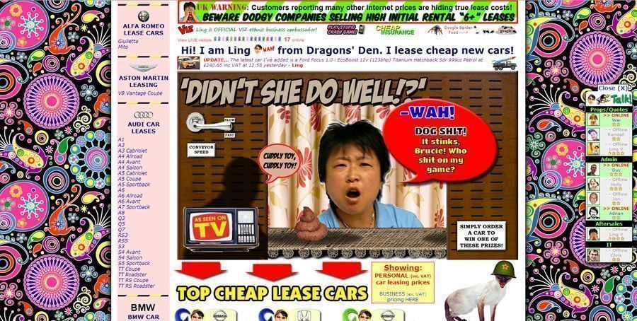 Ling car Internet worst web design