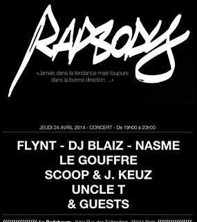 Rapsody w/ Flynt – Le Gouffre – Scoop & J.Keuz – Uncle T & more @ Badaboum