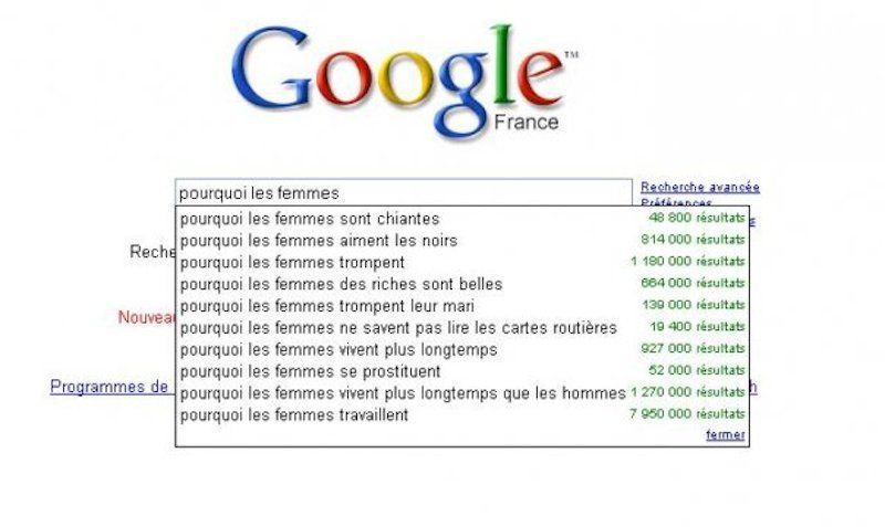 Google pourquoi les femmes