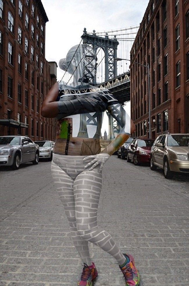 Trina-Merry-camouflage-Manhattan-bridge
