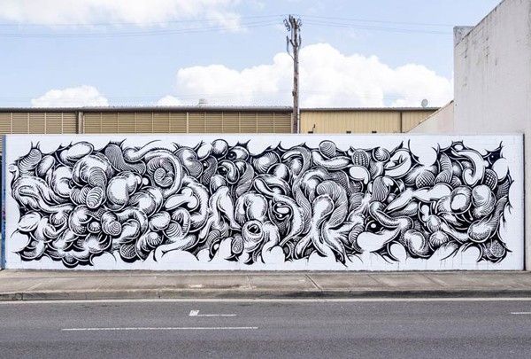 street art noir et blanc