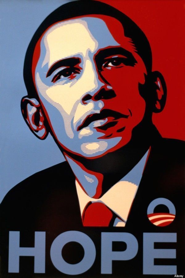 Shepard Fairey silkscreen print for USA Democrat President Barack Obama Obey Giant
