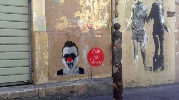 street art mimi the clown