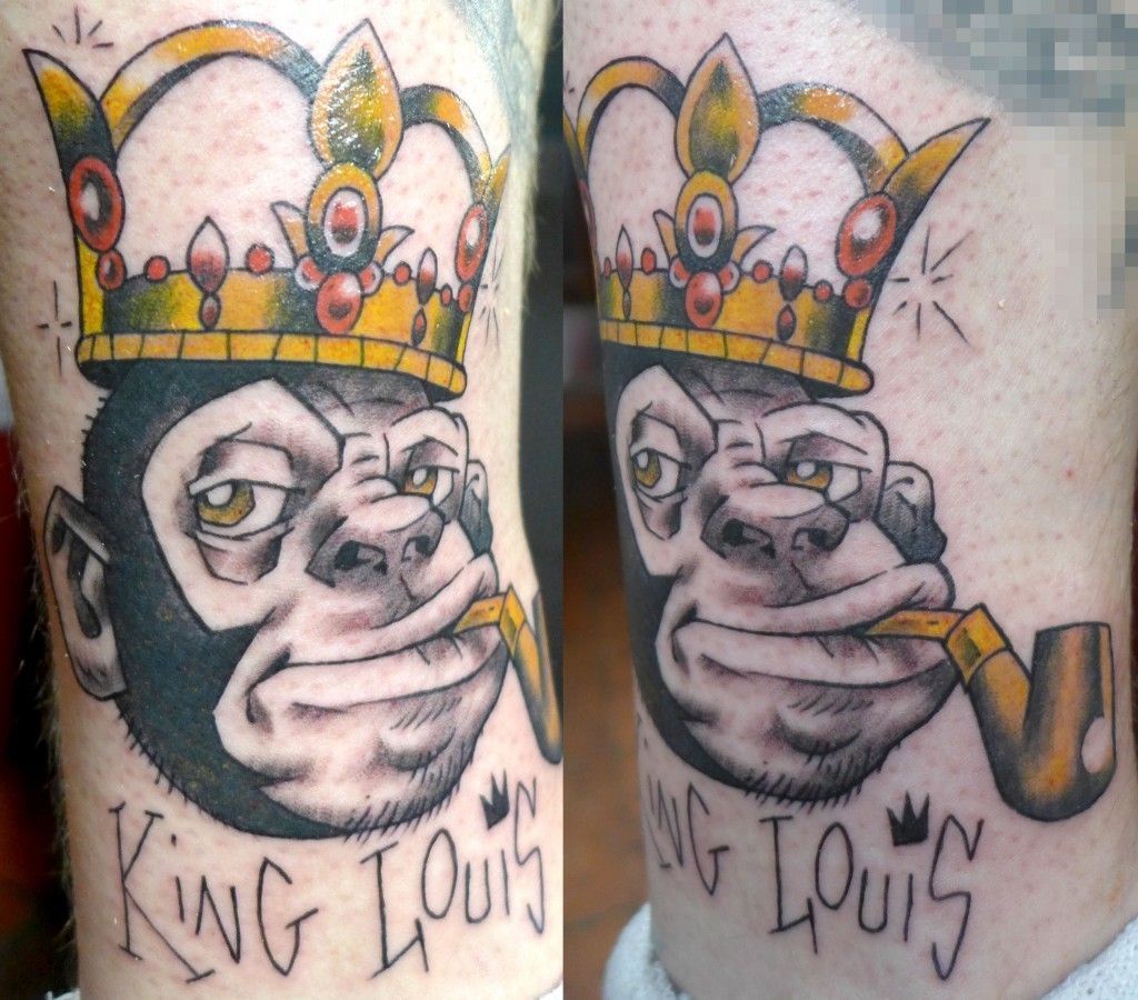 tatouage singe roi
