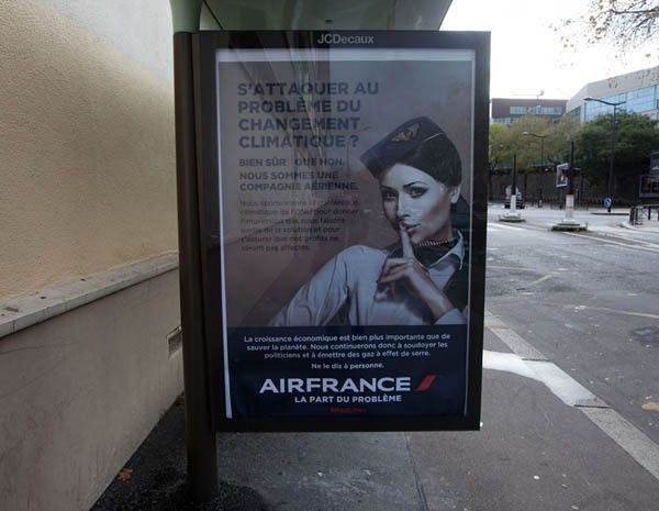 cop21 brandalism détournement pub