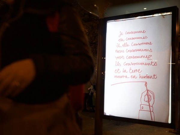 cop21 brandalism détournement pub