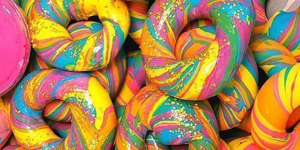 Rainbow bagel