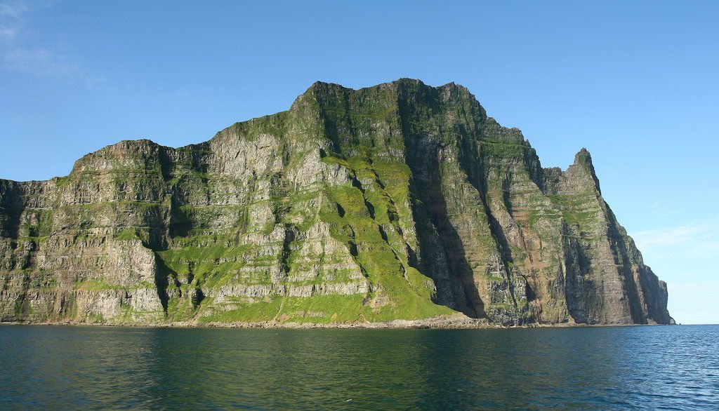 falaise islande