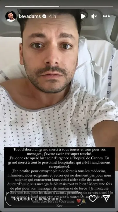 Kev Adams Hospitalisé d’urgence à Cannes 