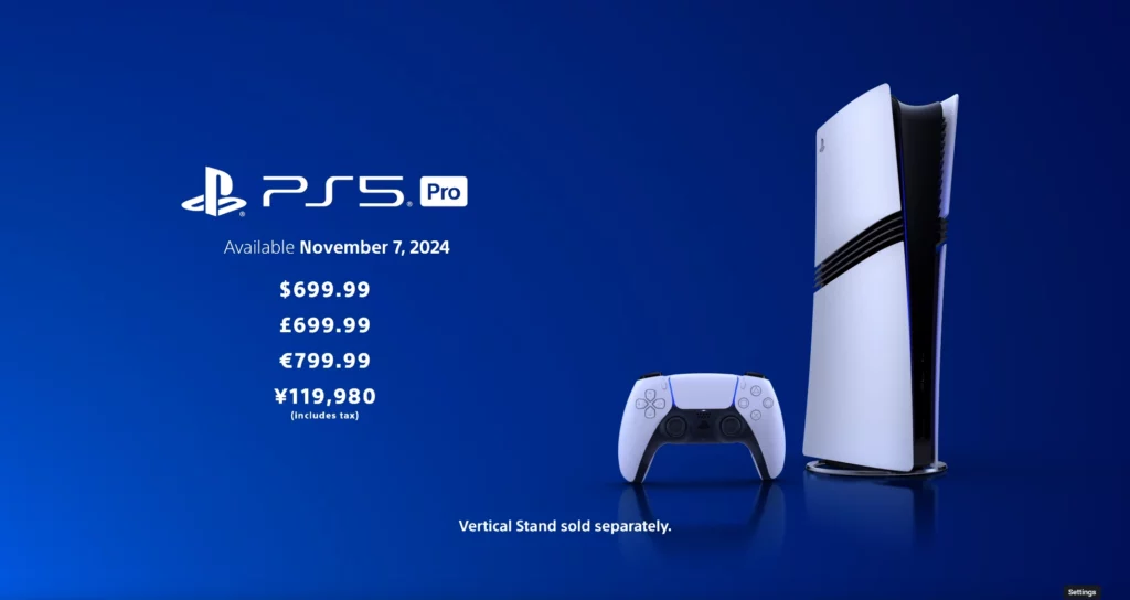 Le prix de la PS5 Pro a été fixé à 699 £ au Royaume-Uni, soit environ 799,99 € en Europe