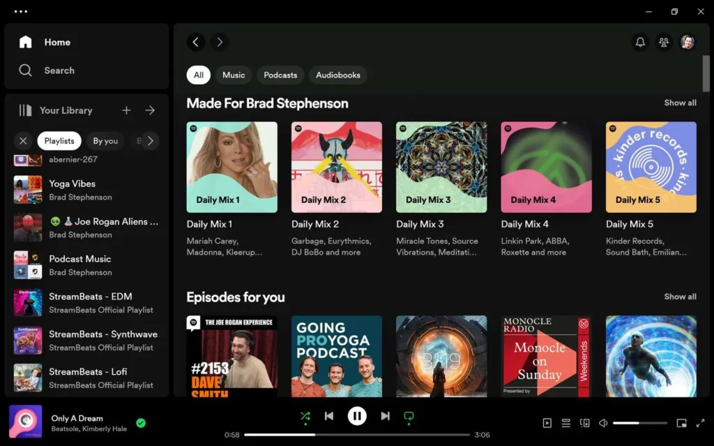 Spotify sur ordinateur