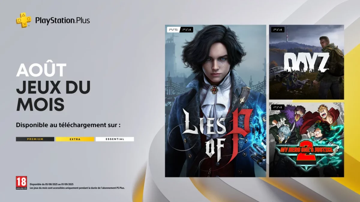 Jeux gratuits aout 2025 PS Plus