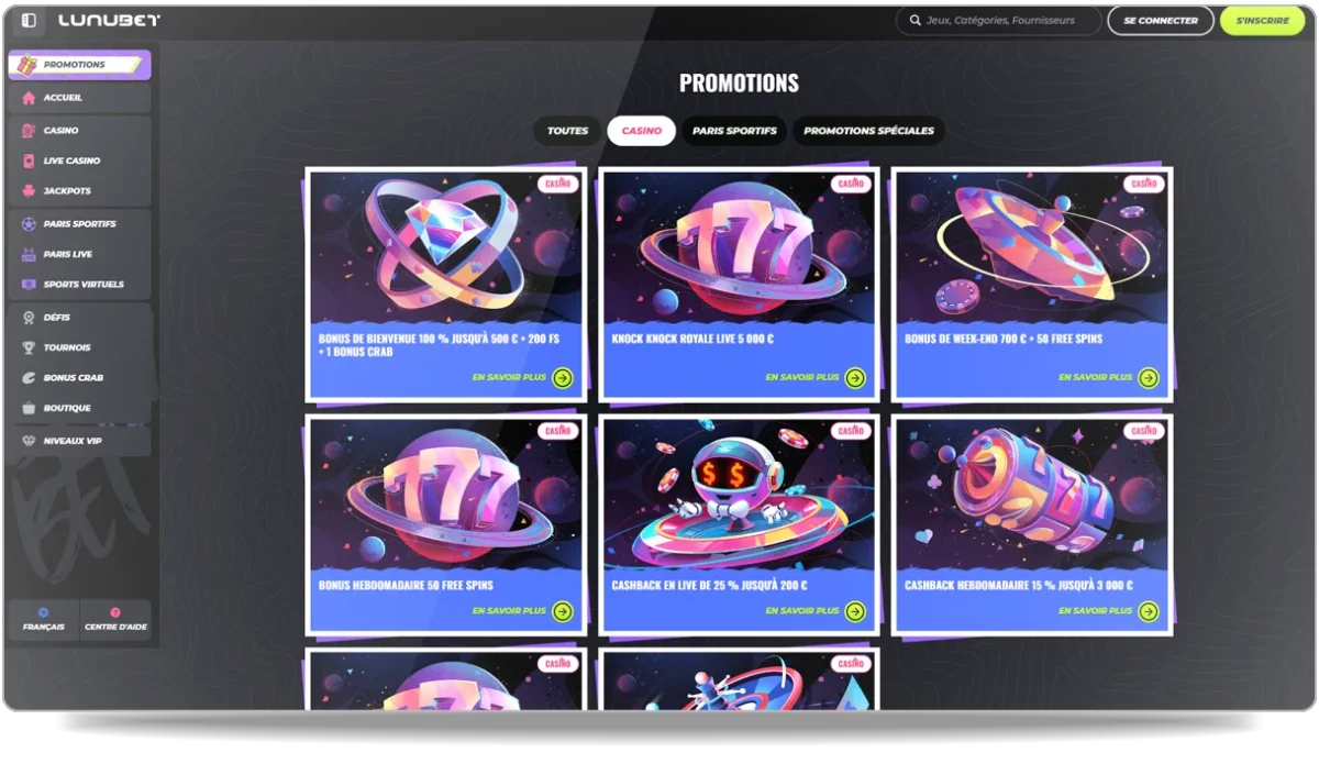 les bonus de casino en ligne