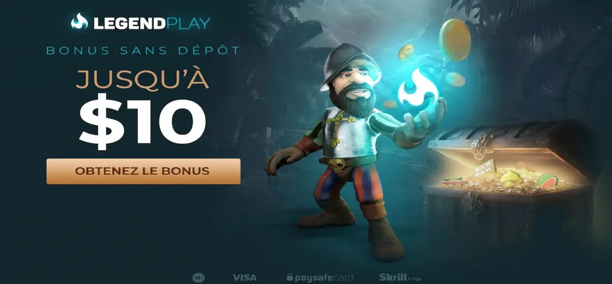 Bonus sans dépôt Legendplay