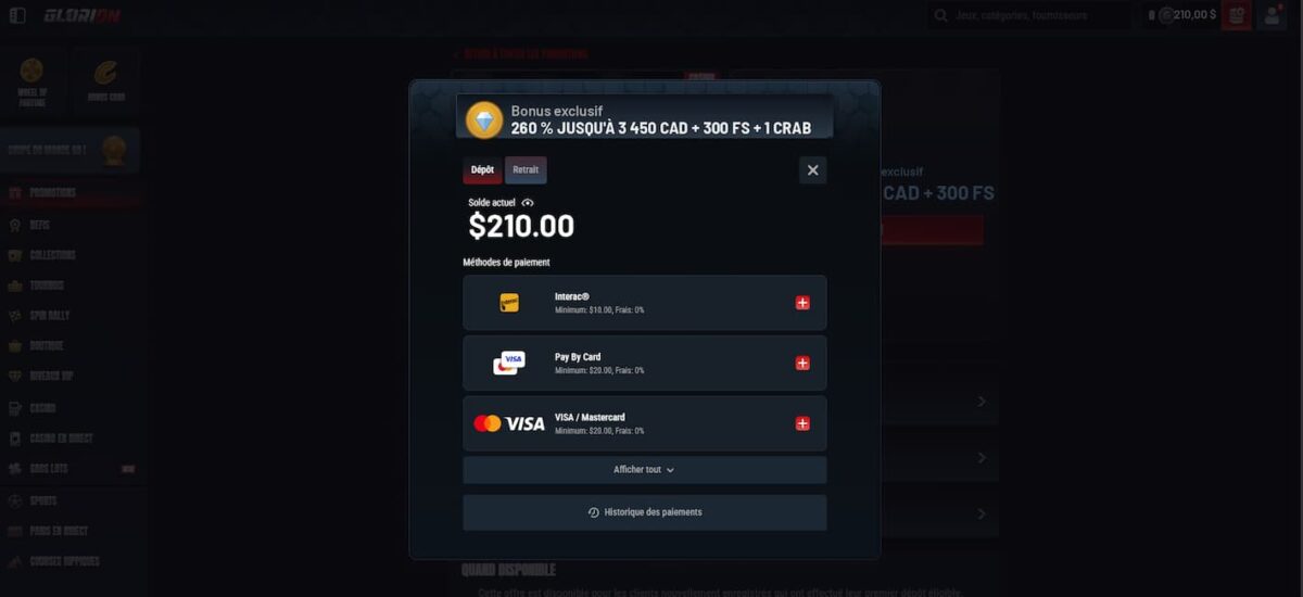 Bonus exclusif